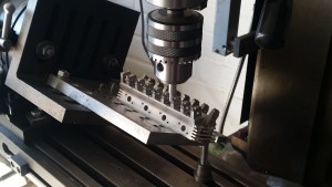 Pressing in the valve guides.